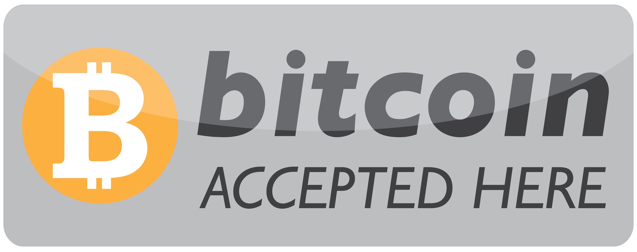 Autocollant Universel Bitcoin Litecoin Ethereum Rib Bitcoin Payment 74 x 105 mm.